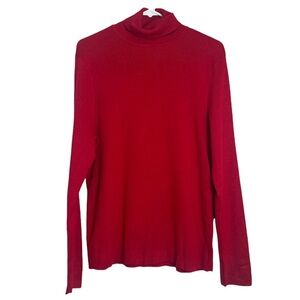 NWT Chico’s Size 3 (XL/16) Darcy Long Sleeve Turtleneck Sweater Renaissance Red